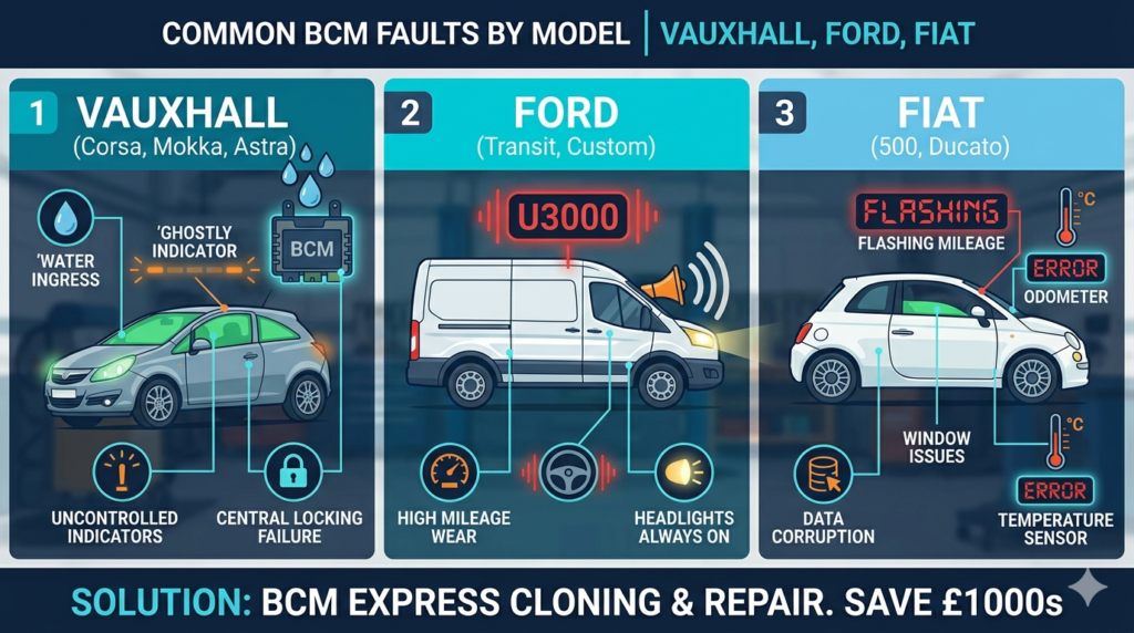 Why is My Vauxhall, Ford, or Fiat Having Electrical Issues? The BCM Fault Guide